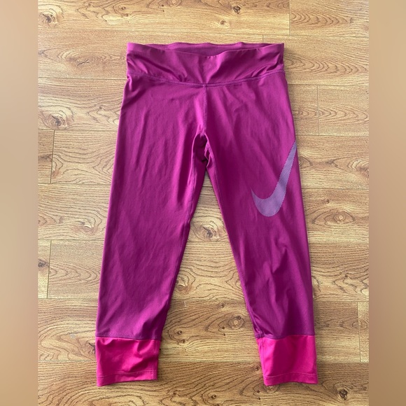 Nike dri fit leggings women large pink - Picture 1 of 7